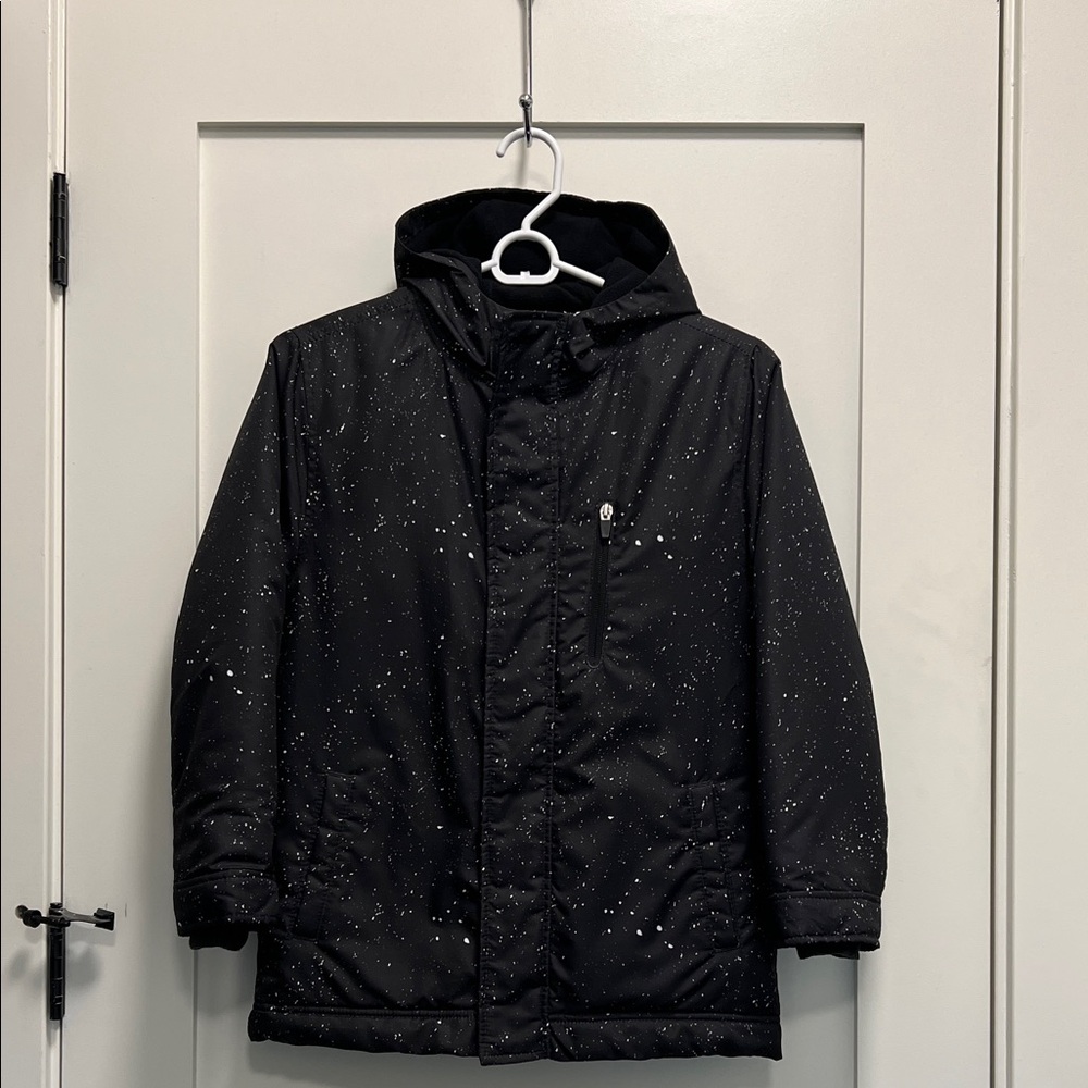 Old Navy Kids Black Speckled Parka